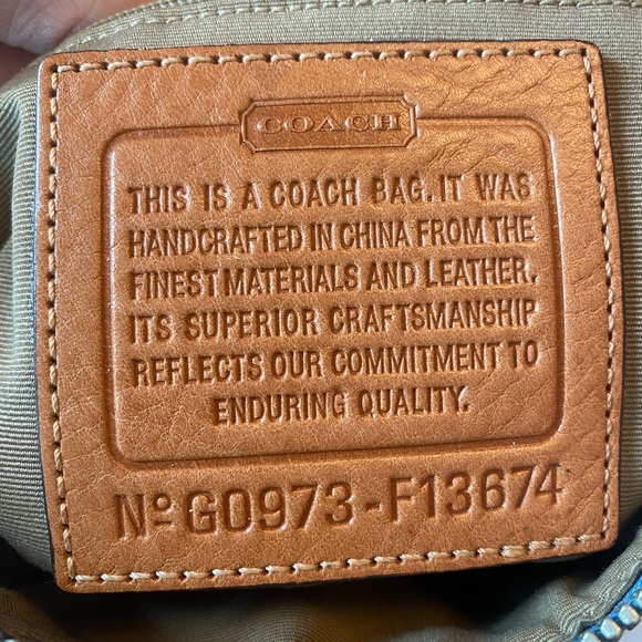 Coach Signature C Brown & Blue Canvas Bag AND Wallet - Picture 14 of 16